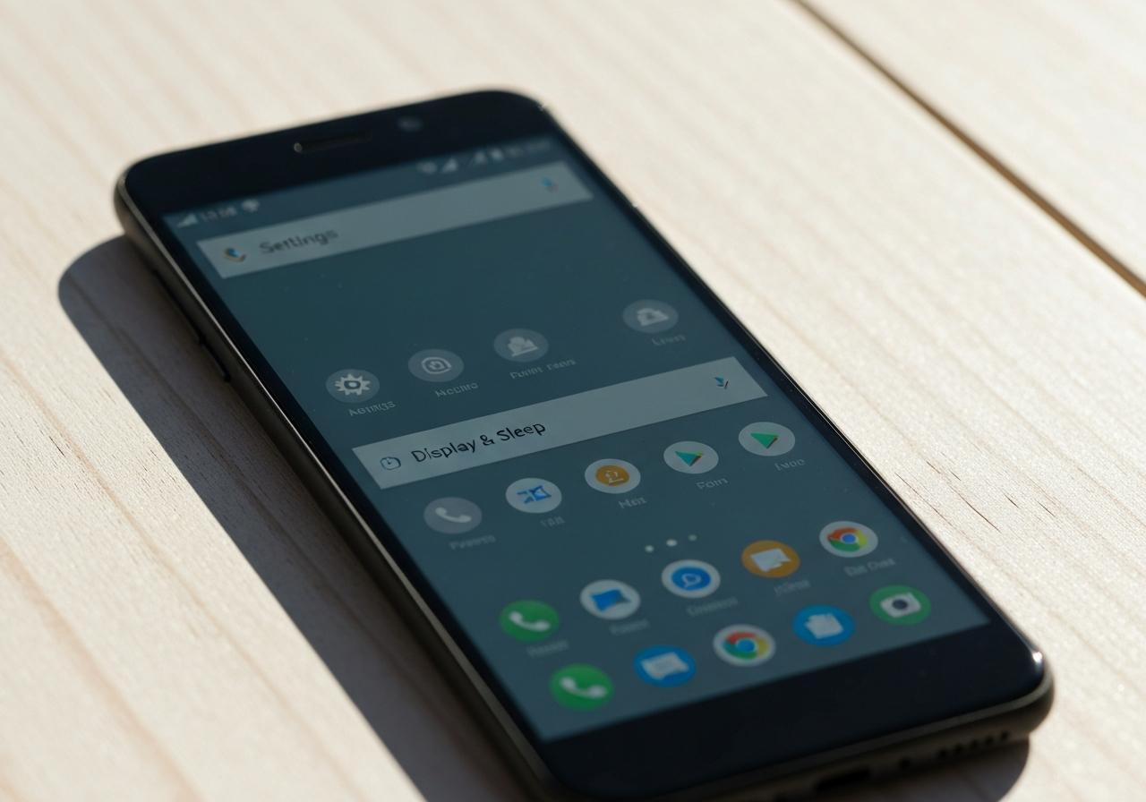 Écran paramètres Android affichage veille automatique