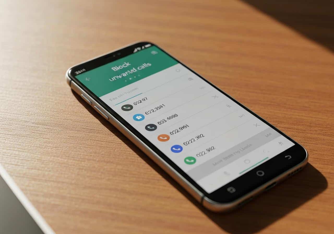 Écran Play Store application Préfixe Bloqueur Android