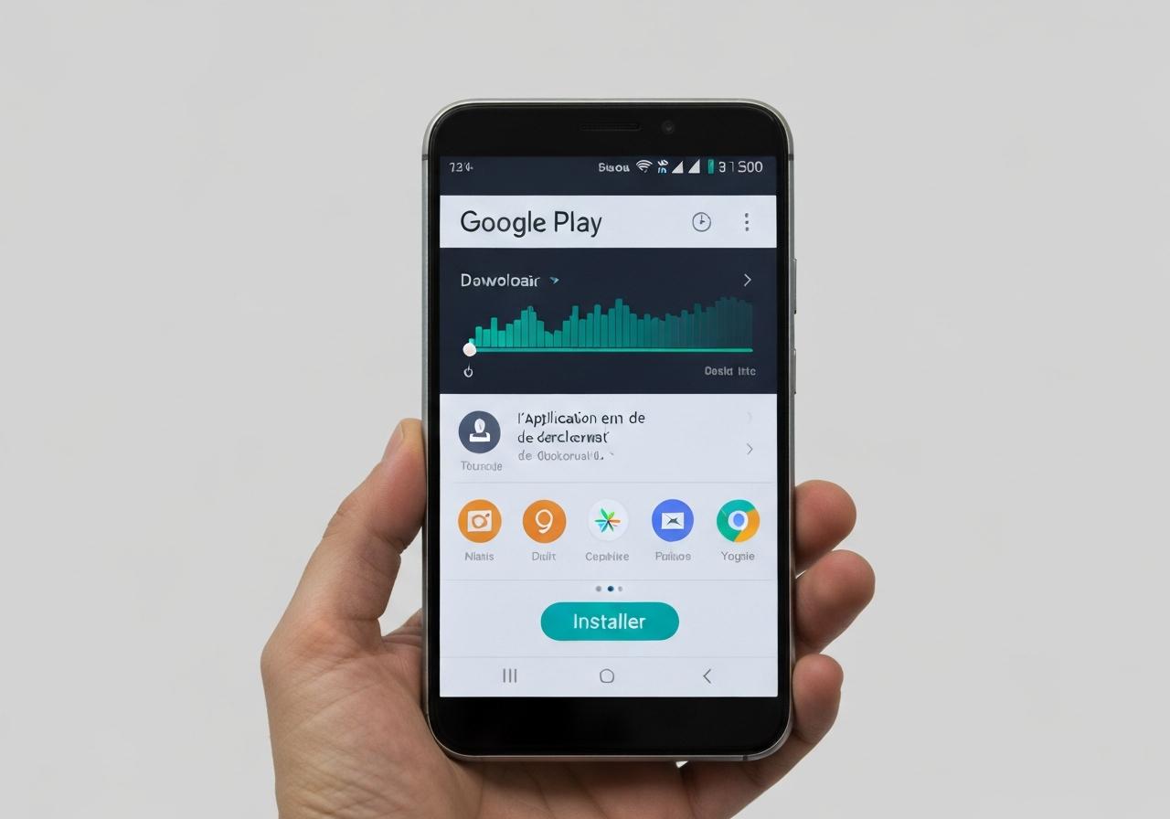 Google Play Store sur écran smartphone Android