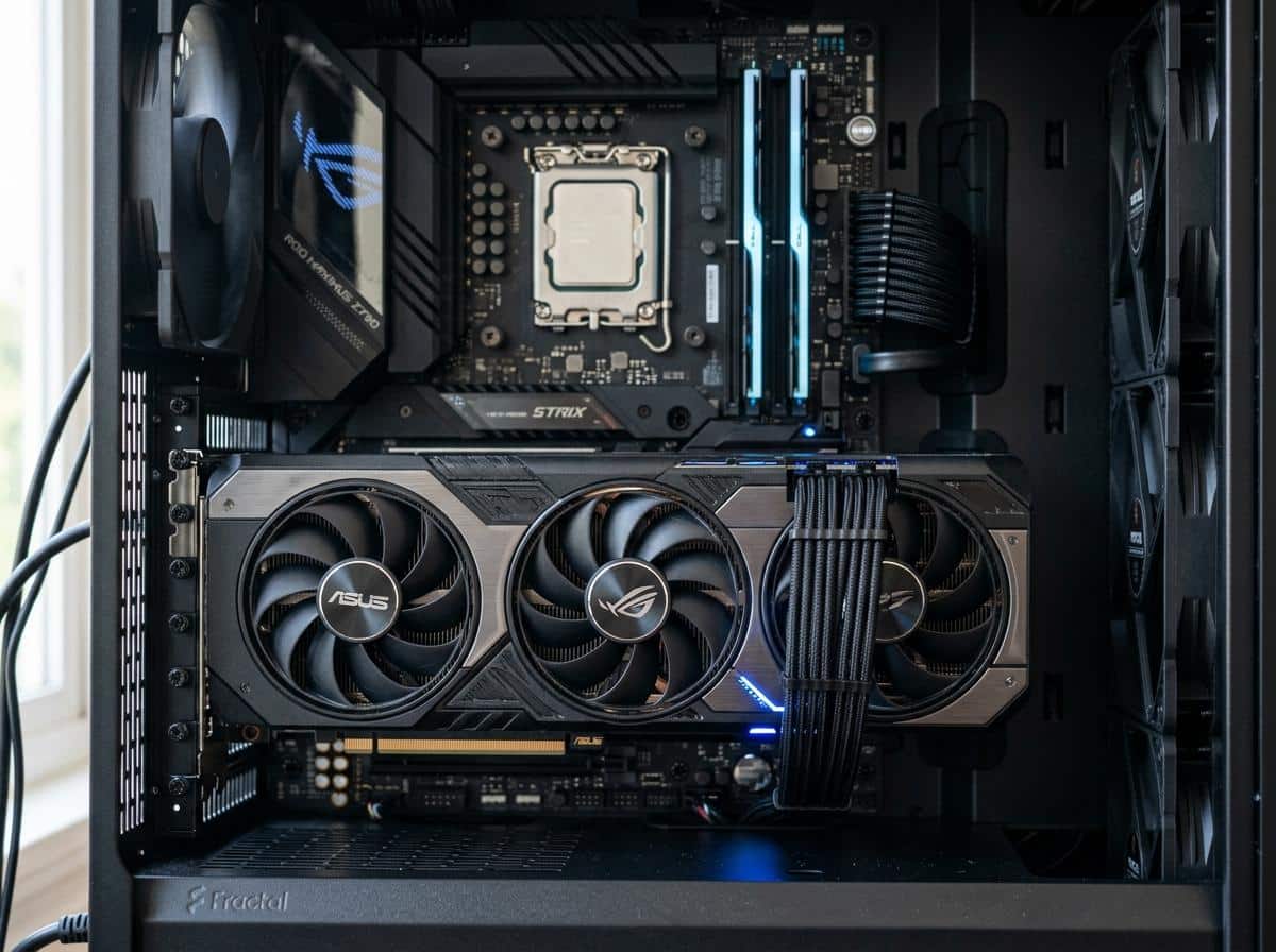 Carte graphique NVIDIA installée dans un PC